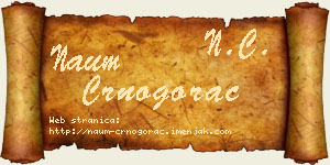 Naum Crnogorac vizit kartica